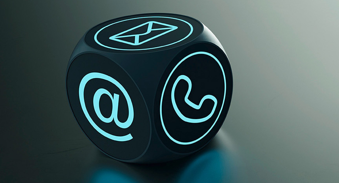 Würfel mit Kontaktsymbolen Würfel mit verschiedenen Kontaktsymbolen